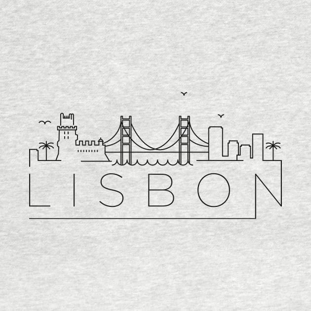Lisbon Minimal Skyline by kursatunsal